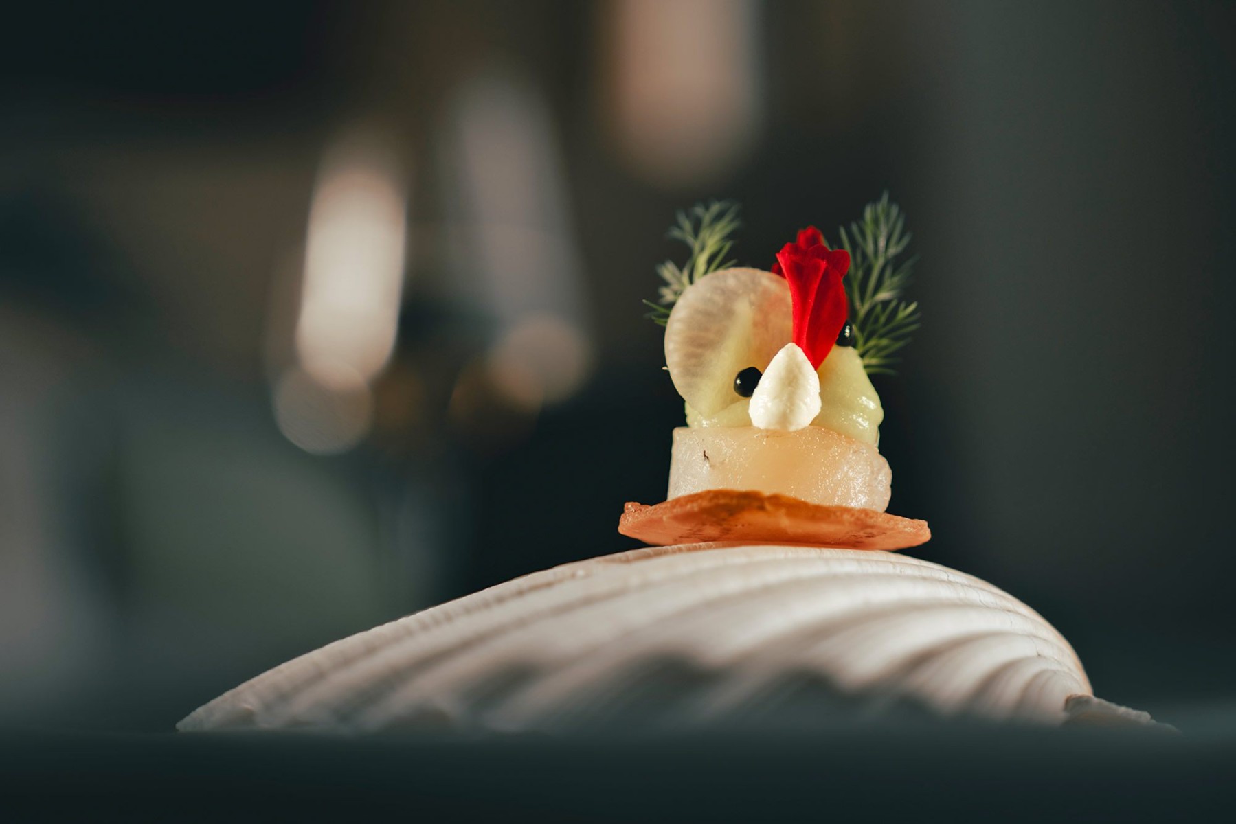 Forelle mit Wasabi und Nashi-Birne